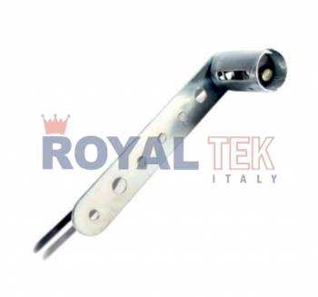 PORTALAMPARA ROYALTEK 2 POLOS CON SOPORTE LARGO - VENTA EN PAQUETES DE 10 UNIDADES ---